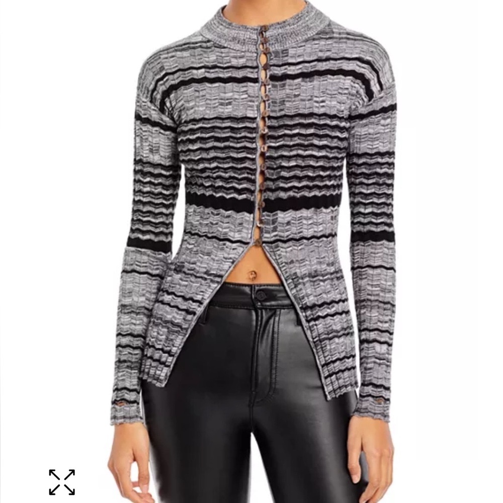 Ramy Brook NWT Striped Cardigan, 100% wool